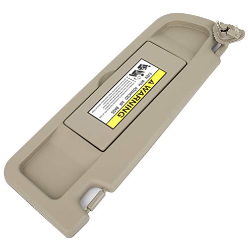 SCITOO Car Sun Visor Assbembly with Mirror Fit for 2006-2011 for Honda for Civic Warm Gray Without Sunroof(Left Driver Side) by SCITOO - Image 2