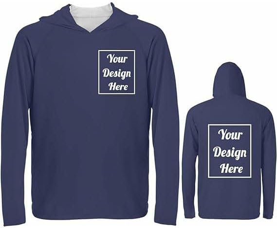 Custom Personalized Sun Protection Hoodie UV Shirts For Men Women, Customized SPF 50+ Shirts Jacket For Fishing Hiking