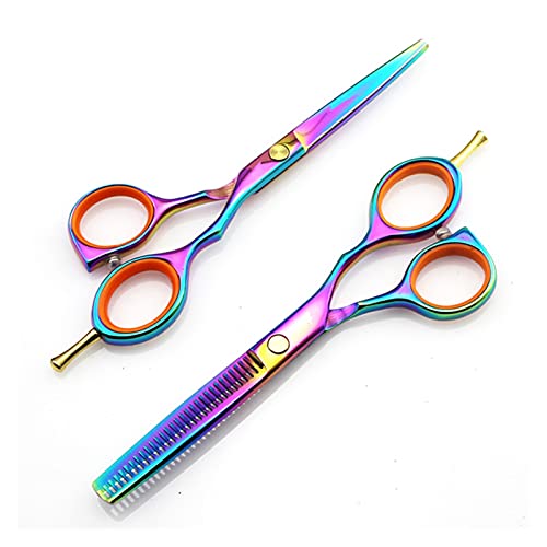 Ensemble de ciseaux de coiffure colorés de haute précision pour coupes de cheveux
