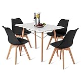 ★Tischgröße: 110 x 70 x 75 cmcm (L x W x H); Material: Bestehend aus 2-MDF-Platten + Massivholz Buche