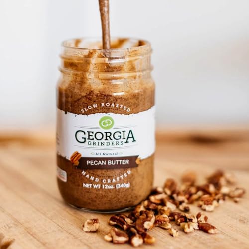 Image of Georgia Grinders Pecan Butter Spread, Whole30 Approved, Non-GMO, Gluten Free, No Palm Oil, No Added Sugar, Paleo and Vegan Friendly, 12 Ounce (1 Pack)