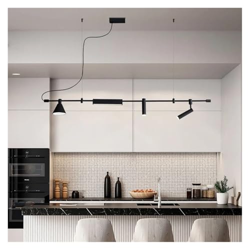 Suspension lampe décor minimaliste lustre linéaire haut de gamme pour îlot de cuisine