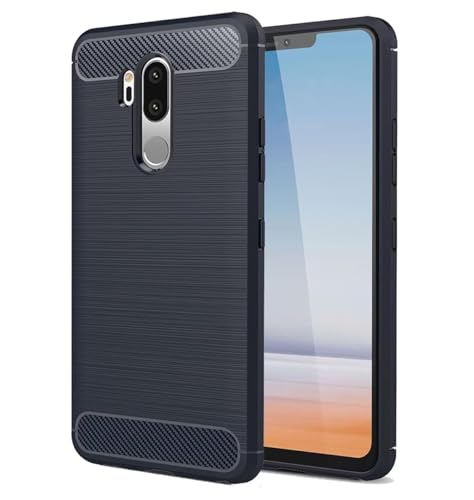 GTBDEKI Case for LG G7 ThinQ Case,G7 Plus ThinQ/G7+ ThinQ, LG G7 One/LG X5 One/LG Q9 One Case, Carbon Fiber Shockproof Slim Silicone Rugged Soft TPU Back Phone Cover for LG G7 ThinQ Blue