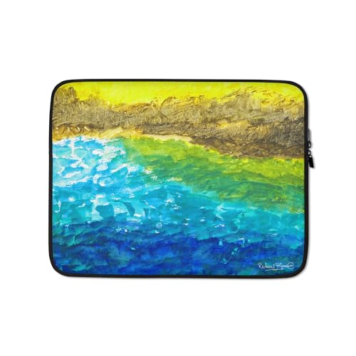 Funda para portátil de 13 pulgadas diseño acuarela Mar y Arena de alta definición