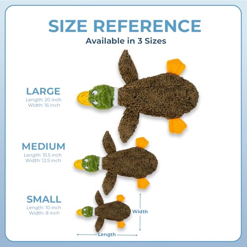 Image of Best Pet Supplies 2-in-1 Fun Skin Stuffless Dog Squeaky Toy Wild Duck & Pig, Large, PT43T-45-S