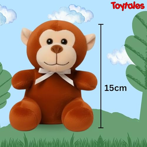 Image of TOYTALES Soft Toy Combo Pack Cute Jack Monkey & Mini Penguin Plush Toys for Kids (Pack of 2)