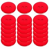 TOVINANNA Rote Runde Harzknöpfe 2 loch 25mm 100 Stück Nähzubehör für Kleidung Bastelarbeiten und Selbstgemacht Dekoration