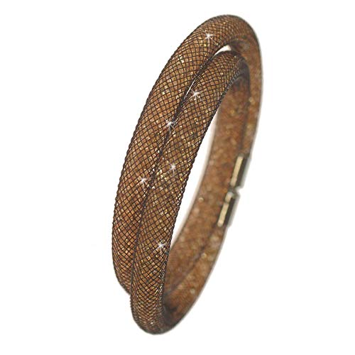 FASHIONGEN - Pulsera de Mujer Strass - Negro (Dorado)