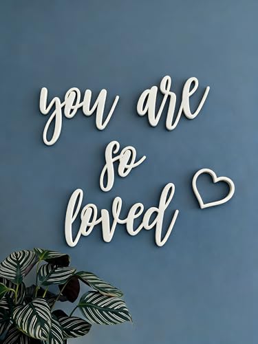 You Are So Loved Small Quote Wall Sign, Nursery & Home Decor