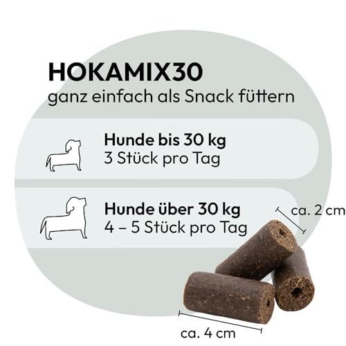 Grau - das Original - HOKAMIX30 Snack Maxi Veggie, der gesunde vegetarischer Snack mit 30 wichtigen Kräutern, 1er Pack (1 x 800g), Ergänzungsfuttermittel für Hunde