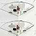 Glass Corner Shower Shelves, Tempered Floating Glass Shelves Wall Mount, Shower Caddy Organizer, Bathroom Corner Shelf with Zinc Alloy Brackets for Bathroom, Kitchen, Living Room, 9.8