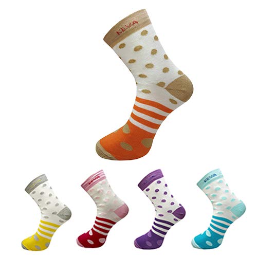 For Women Girls Polka Dots Women Socks/Women's Formal/Casual Cotton Ankle Length Socks (Multicolour, Free Size) 5 pcs Pack-image-1