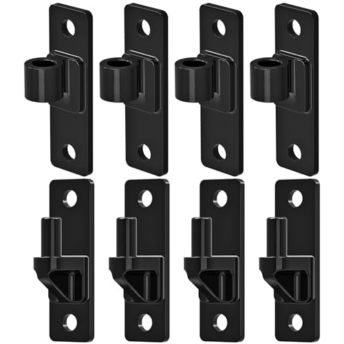 Image of Heavy Duty 4.9 inch Gate Hinges, Steel Hinges with Electroplated Coating, 4‑Pack Wall‑Mount Female & Male Hinges for Fences & Farm Gates, 600 lbs Capacity