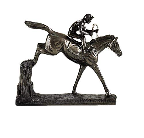 Figurine de steeplechase en résine et cuivre H3TF5J pour décoration