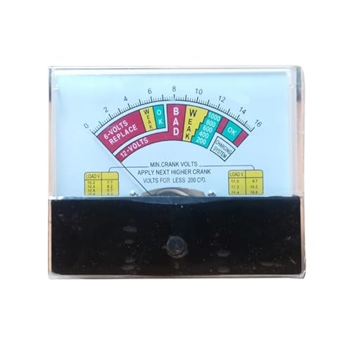 Voltmètre DC 44C2 analogique de type pointeur mécanique pour batterie 12V