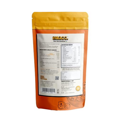 Image of Snacc Peri Peri Makhana, Spicy Roasted Fox Nuts, Protein Rich, Gluten Free, MSG Free, Zero Trans Fat, Zero Sugar, Low Calorie (Pack of 1, Peri Peri)