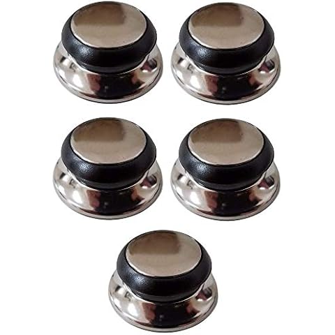 Horizon Cookware 6099 Universal Kitchen Replacement Pot Lid Cover Knob Handle - Black/Silver (5) Cover