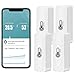 YOUNO Zigbee Termometro Igrometro, Tuya App di Controllo, controllo Vocale, di Umidità di Temperatura Wireless Monitor Lavora Con Alexa Google Casa, 4 PACK