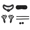 tellaLuna VR Accessories Protective Cover for Quest 2 VR Press Controller Cover with Knuckle Strap Handle Grip Black