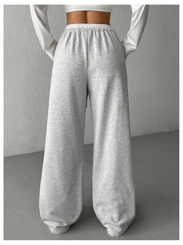 SOLY HUX Girl's Drawstring Waist Baggy Sweatpants Wide Leg Casual Loose Long Pants2