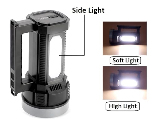 Image of Torch Lights Rechargeable Spotlight, 5 Light Modes, 1200mAh /1500 lumens Powerful LED Flashlight Waterproof, Lantern Flashlight for Indoor and Outdoor Emergency (WD-5020A)