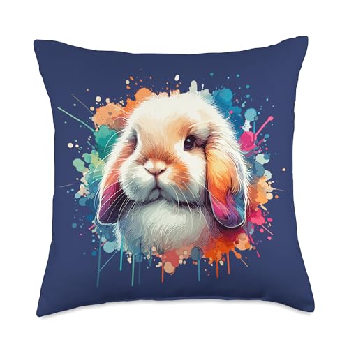 Holland Lop Bunny Easter Mini Lop Cute Throw Pillow