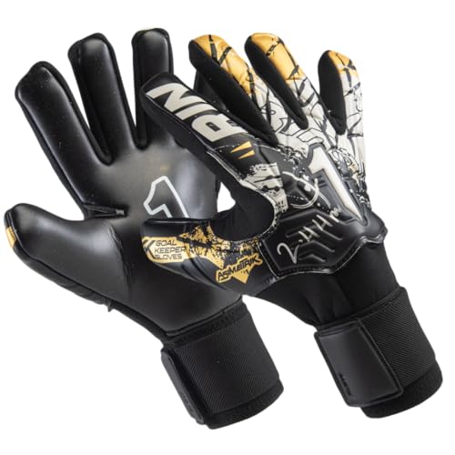 Rinat Asimetrik Training Spine Finger Protection Goalkeeper Gloves (Black/Multi)