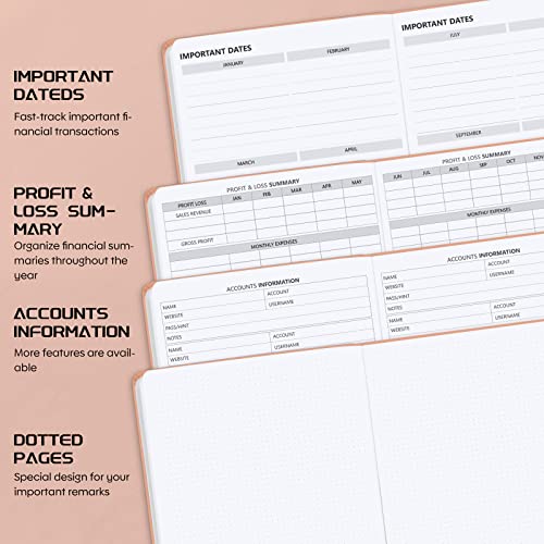 Soomeet Income And Expense Tracker – Accounting And Bookkeeping Ledger Book For Small Business – Hardcover Notebook With Receipt Pocket – Undated, A5, 5.7″ X 8.3″ (Antique Pink) #TOP6