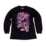 [EVERSOUL] 機動戦士ガンダム ロンT 長袖Tシャツ 赤い彗星 シャア専用 ザク ZAKU シャアザク モビルスーツ ジオン軍 プレゼント メンズ ブラック Mサイズ [並行輸入品]