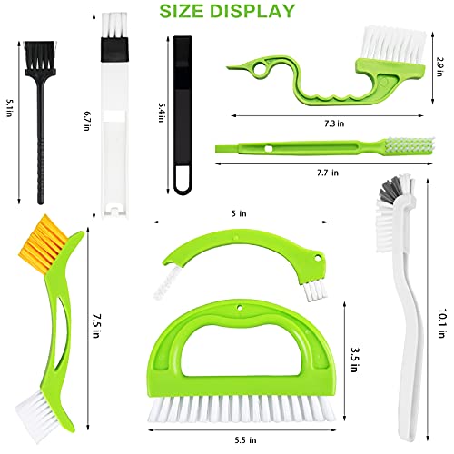 8 Pack Grout Cleaner Brush, Hand-Held Groove Gap Cleaning Tools Tile Joint Scrub Brush To Deep Clean, Household Cleaning Brushes For Window Door Track, Stove Tops, Shower, Kitchen, Seams, Floor Lines #TOP6