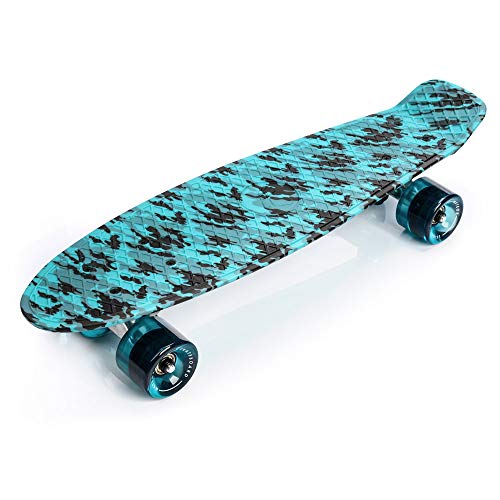 Meteor Monopatín Retro Plástico Skateboard Completo Patineta Para Niños Jóvenes Adultos Mejor Calidad Robusto Ligero Ruedas - Buen Regalo Blue Black Meteor Monopatín Retro Plástico Skateboard Completo Patineta Para Niños Jóvenes Adultos Mejor Calidad Robusto Ligero Ruedas - Buen Regalo Blue Black