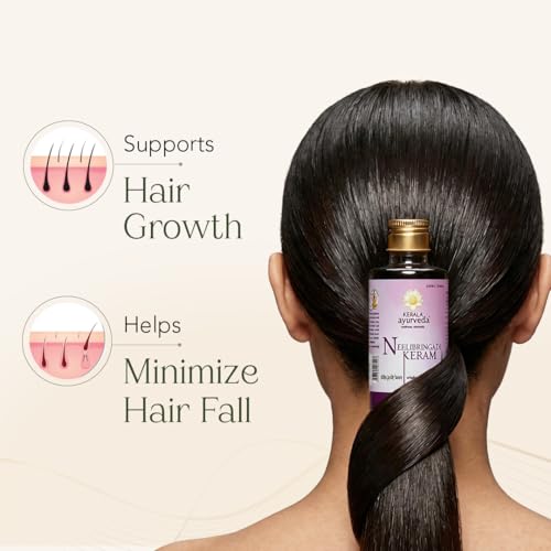 Image of Kerala Ayurveda Neelibringadi Keram with Bhringraj, Neeli, Amla | Ayurvedic Hair Oil that Reduces Hair Fall and Boosts Hair Growth | 200 ml (Pack of 2)