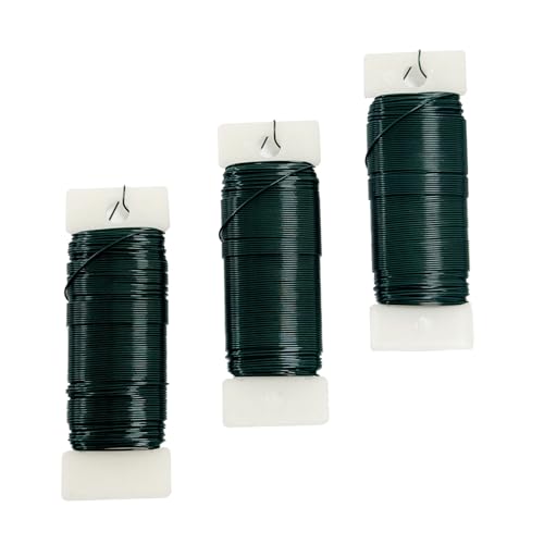 Alambre floral verde flexible calibre 22, ideal para arreglos y coronas florales
