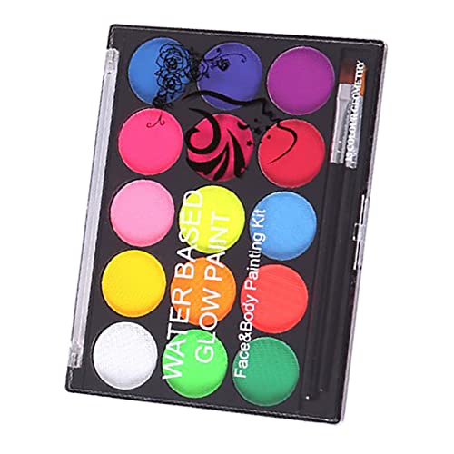 TIKATARER Pittura per il Viso e il Corpo in 15 Colori, Tavolozza di Trucco Brillante a Lunga Durata, Pittura a Olio e Non Irritante Facile Applicare, Ideale per Spettacoli Teatrali di Feste di