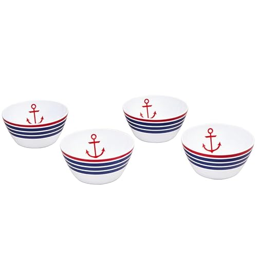 Lake - Vajilla de melamina - Juego de 4 cuencos de ensalada