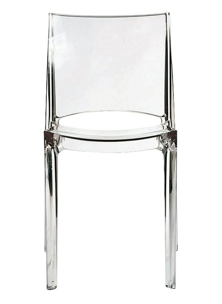 GRAND SOLEIL Grandsoleil Upon B-Side Transparente Chaise empilable, en Polycarbonate, Gris fumé foncé, 50 x 48 x 81.5 cm