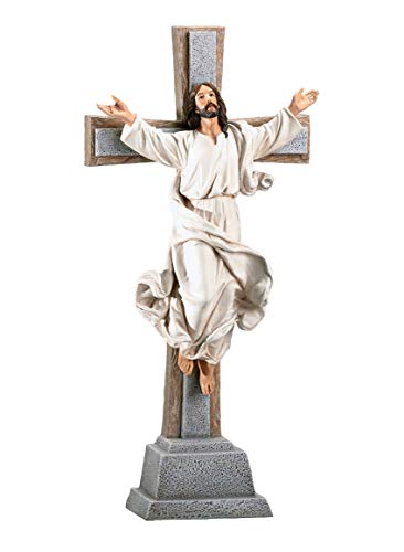 Joseph's Studio by Roman - Collection, 14' H Risen Christ Crucifix, Made from Resin, High Level of Craftsmanship and Attention to Detail, Durable and Long Lasting