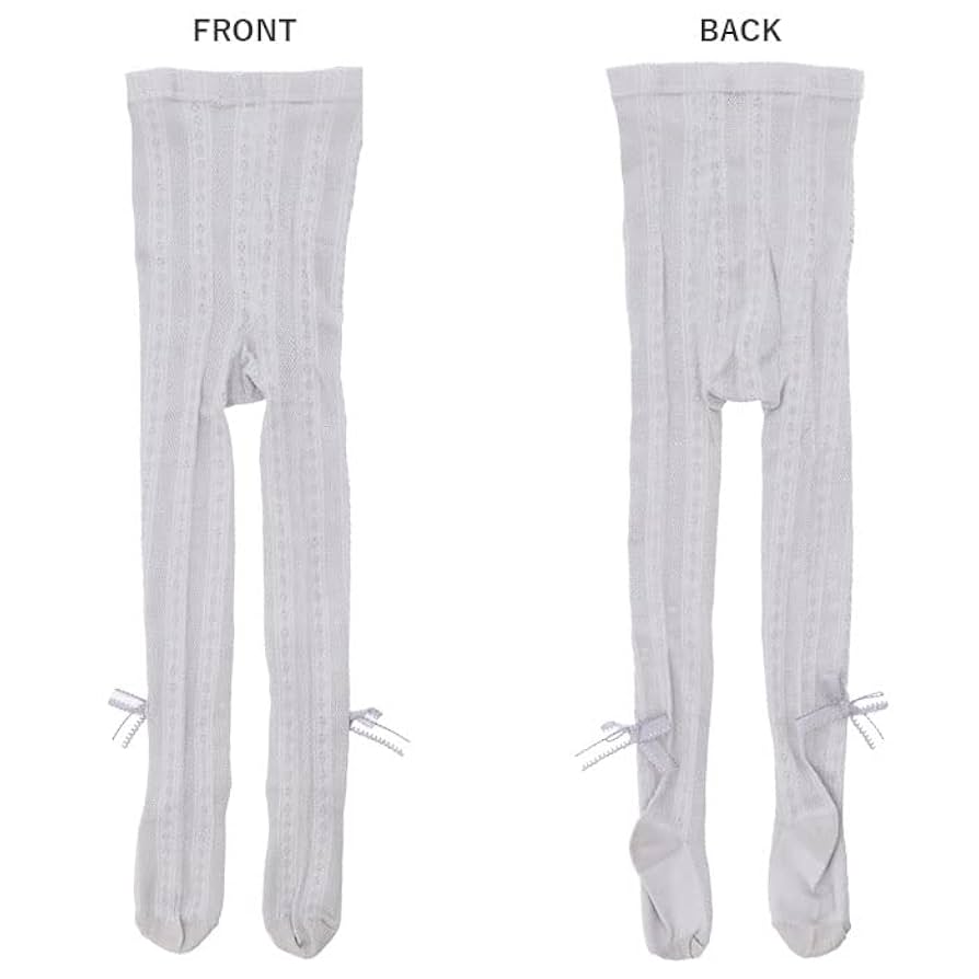 Amazon.co.jp: 透かし柄タイツ リボン 花 yklacetights 85cm