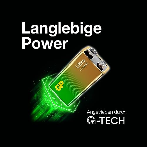 GP Batteries G-TECH Ultra Alkalin 9V - 6LR61 Boy 9V Pil Tekli Kart - Görsel 3