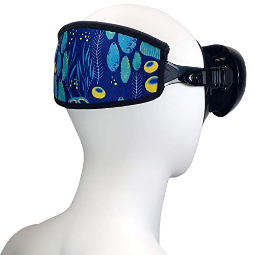 Flow Scuba Gear Diving Slap Strap With Hook And Loop Fastener - Neoprene Cover For Dive And Snorkel Mask Straps (Reef) #TOP1