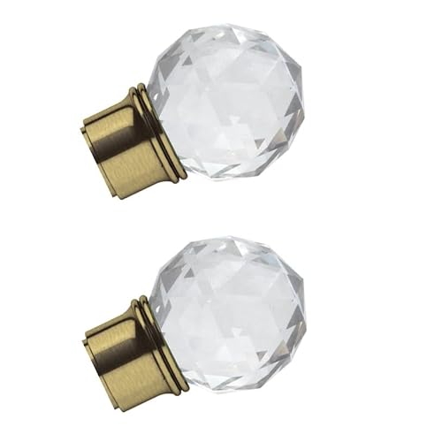 Curtain Pole Finials Swish Elements CAPELLA, for 28mm diameter poles, (Antique Brass)