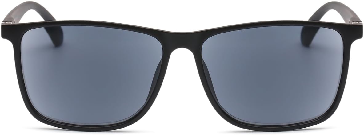 2SeeLife Durable Large TR-90 Reading Sunglasses for Men – Medium-Wide Fit, Durable & Sturdy Frame, Spring Hinges, Premium Sun Readers, Black Matte, +1.50