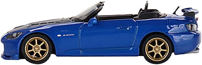 Miniatura 2 de True Scale Miniatures MGT00493 S2000 AP2 Mugen Convertible Monte Carlo Blue Pearl Metallic wCarbon Hood Ltd Ed a 1200 piezas 164 Diecast Model Car