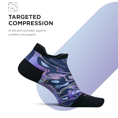 Image of Feetures Elite Light Cushion No Show Tab Sock Wave
