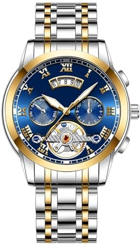 Image of KITCONE Multicolour Dial Analogue Men's Wrist Watch with Date Calendar, Metal Case and Strap -BRRD1