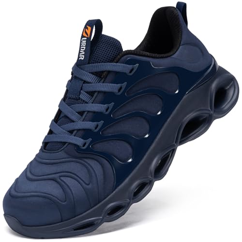 Image of Steel Toe Shoes for Men Comfortable Safety Shoes Work Lightweight Steel Toe Sneakers Breathable Safety Sneakers Industrial Work Footwear