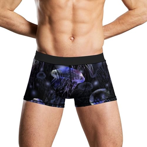 FWJZDSP Jellyfish Glow in Dark - Calzoncillos Tipo bóxer para