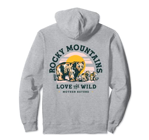 Rocky Mountains Mère Nature : Love The Wild Grizzly Bear Sweat à Capuche