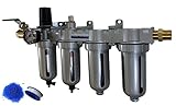 THB 4 Stage Ultra Clean Compressed Air Filter Regulator Dryer Combination (1/4
