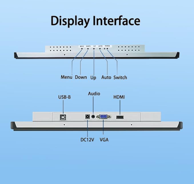 Miniatura 7 de Monitor de pantalla táctil capacitiva de marco abierto de 21.5 pulgadas, pantalla táctil industrial Resolución de 1920 x 1080 Relación de aspecto